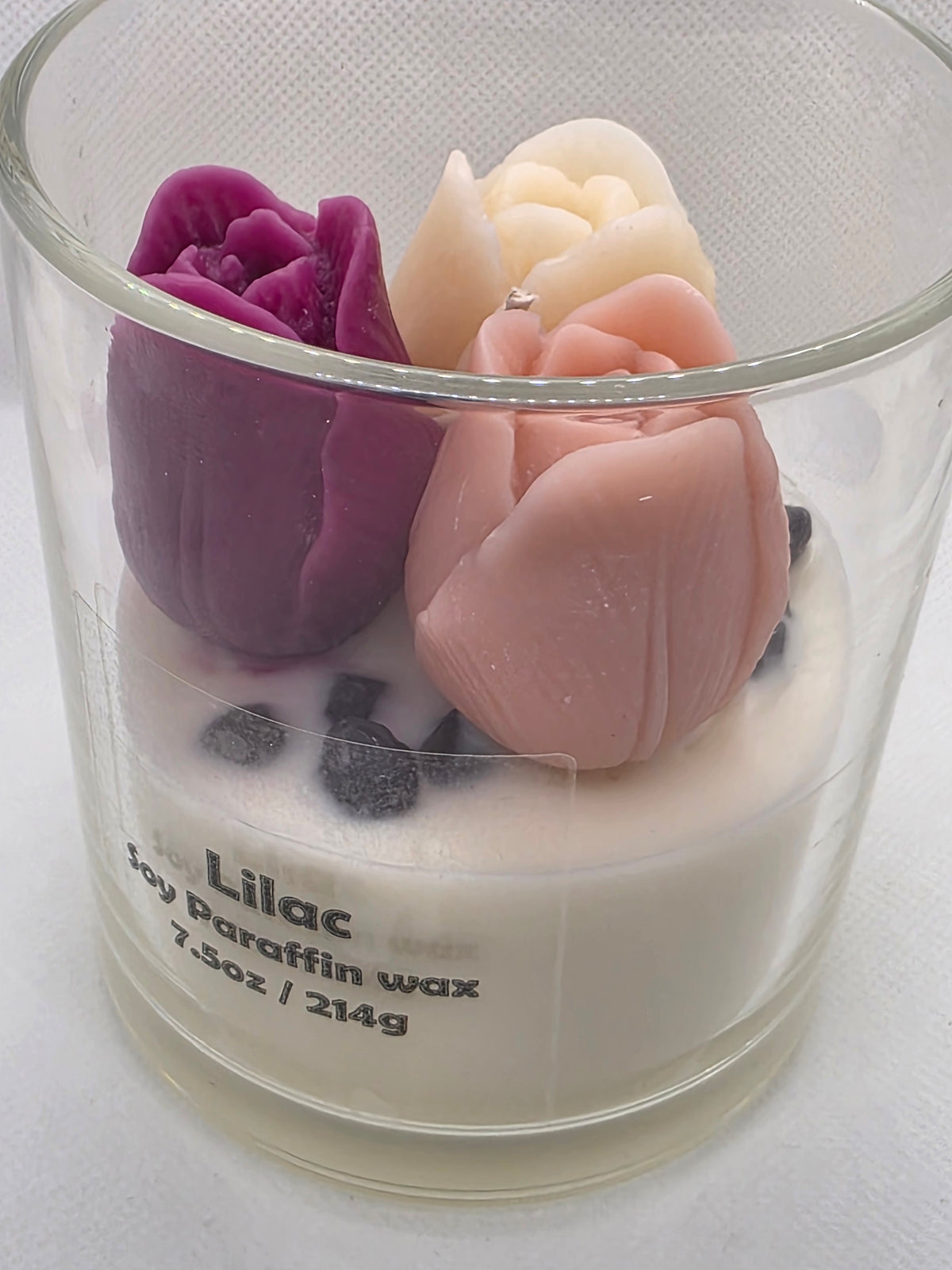 Lilac Floral Candle