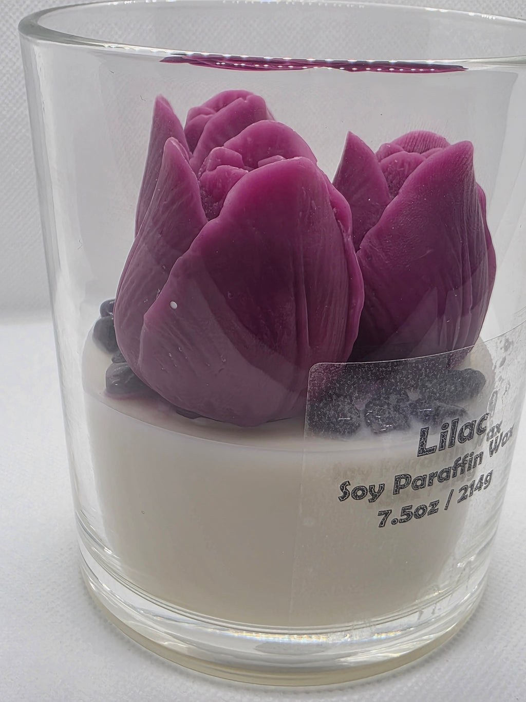 Lilac Floral Candle